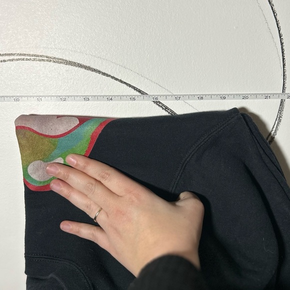 Rolling Stone Logo Graphic Black Pullover, Rainbow Mouth Graphic, Estimated Size - Picture 7 of 7